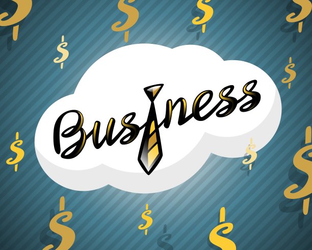 商业标志金色领带上的美元背景图片下载