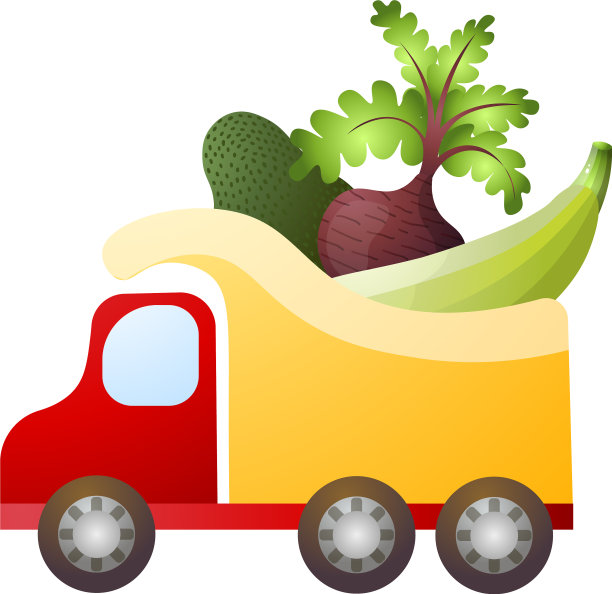 大卡车以生态天然农用蔬菜为主图片下载