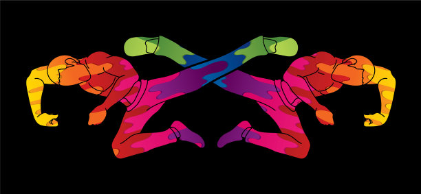 功夫跳踢卡通图形图片下载