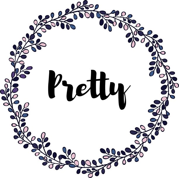 蓝色月桂枝花环框架上的白色图片下载