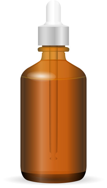 棕色玻璃化妆瓶与滴管图片下载