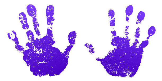 手漆印刷集孤立的白色背景图片下载