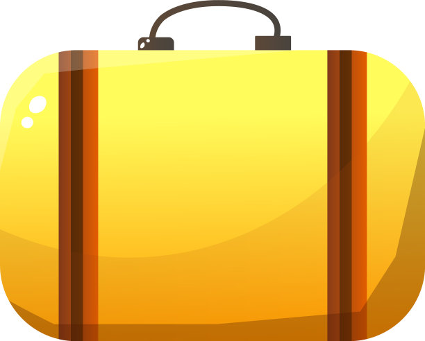 复古橙色皮箱旅行箱图片下载