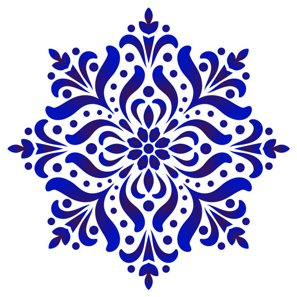 装饰花蓝白相间图片下载