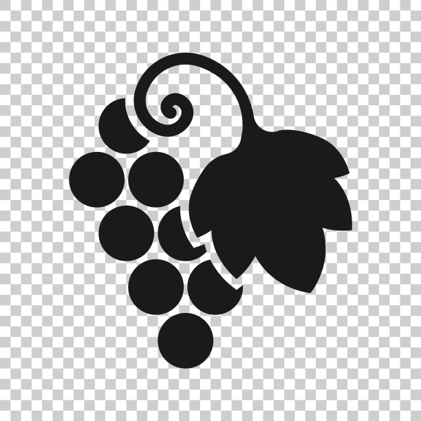 葡萄水果标志图标在透明风格图片下载