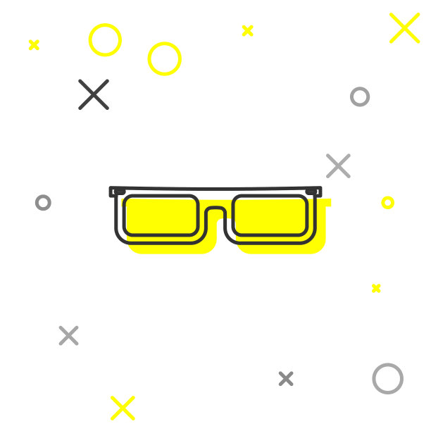 灰色眼镜线图标孤立在白色图片下载