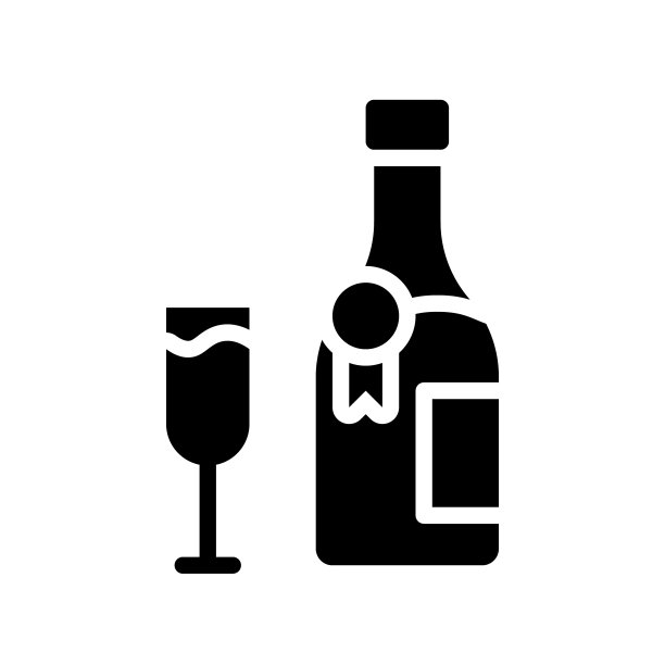 酒精饮料实体风格图标图片下载