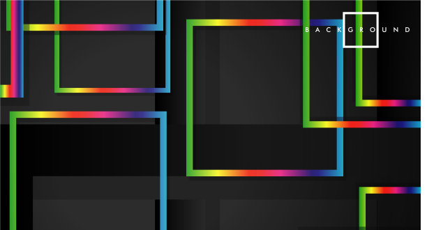 以黑色为背景的现代抽象方块图片下载