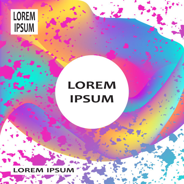 霓虹流体喷绘艺术模板图片下载