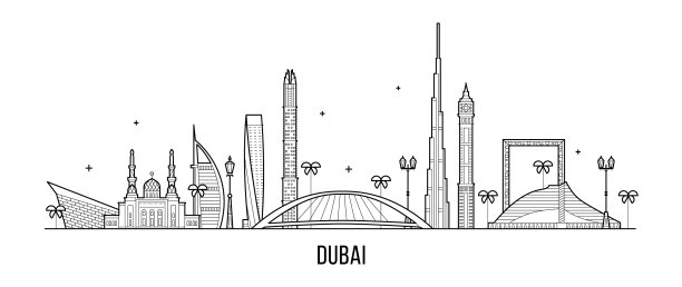 迪拜天际线阿拉伯联合酋长国阿联酋城市图片下载