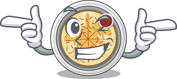 在盘子上眨眼卡通布吉布图片下载