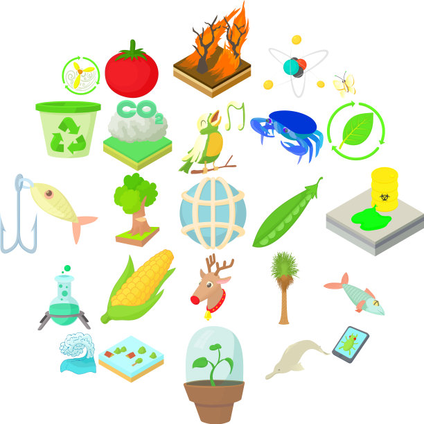 蔬菜图标设置卡通风格图片下载