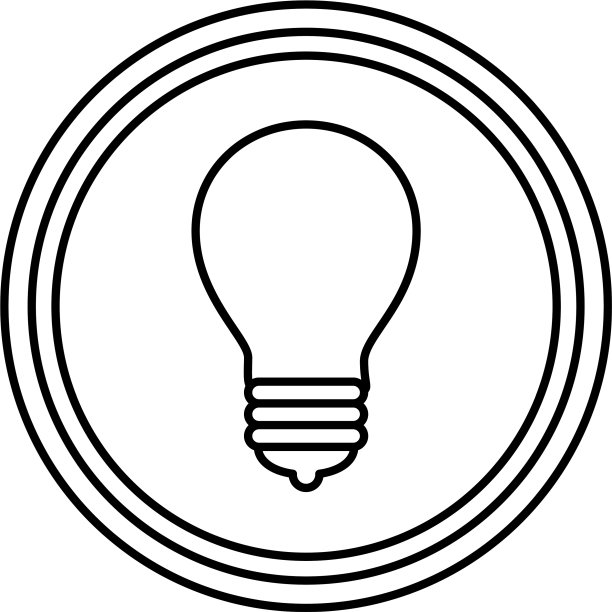 灯泡灯隔离图标图片下载