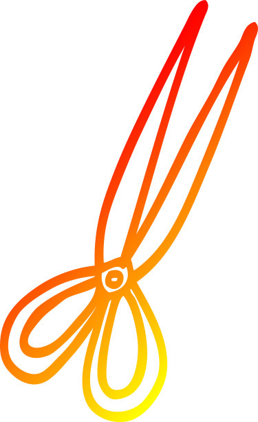 暖线梯度画卡通开剪图片下载