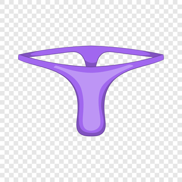 紫色比基尼内裤图标卡通风格图片下载