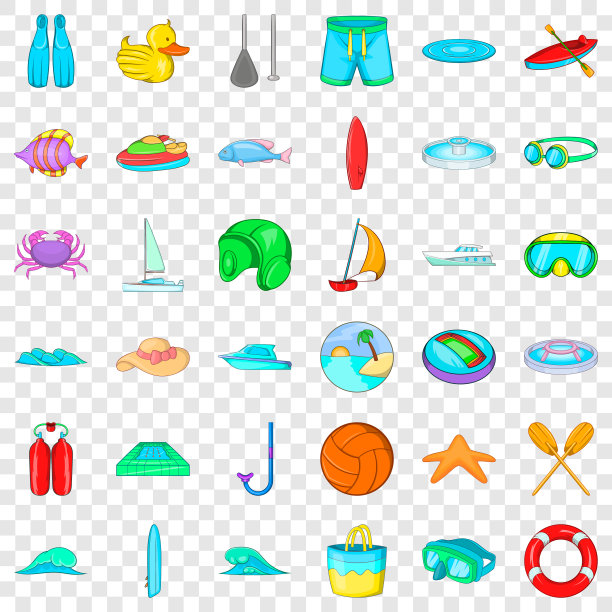 水肺图标设置卡通风格图片下载