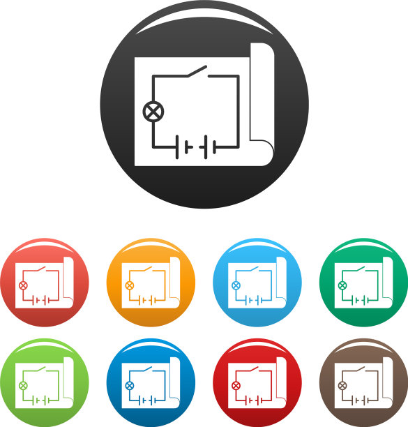 电子方案图标设置颜色图片下载
