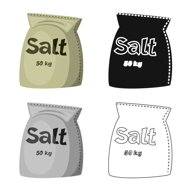 包装袋设计和调味图标集图片下载