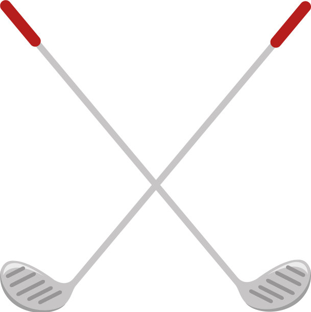 高尔夫俱乐部孤立的图标图片下载