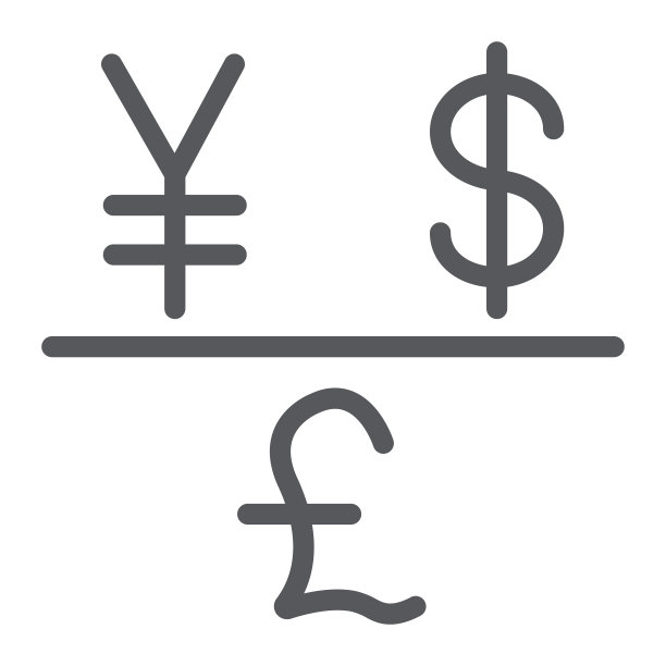 货币线性图标：金融和银行货币符号图片下载
