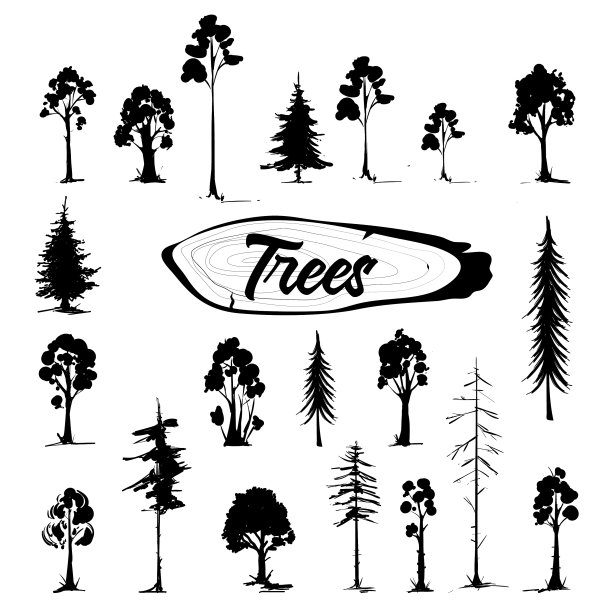 树图标设置手动绘制孤立图片下载