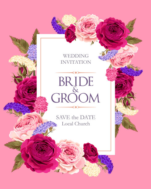 老式卡片上有玫瑰和干花图片下载