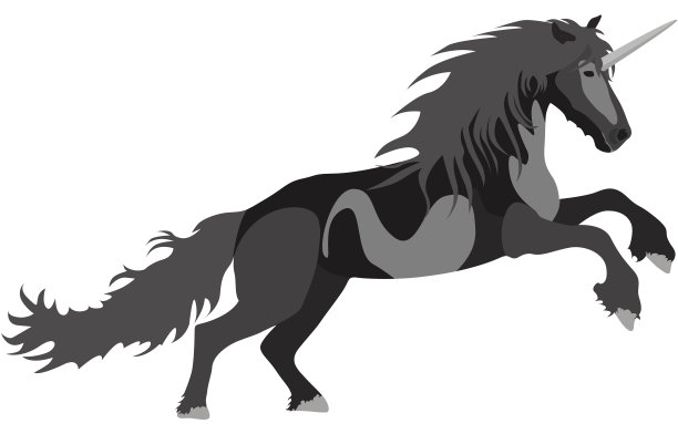 黑色独角兽图片下载