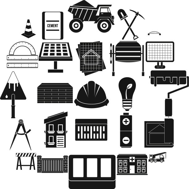 挖掘图标设置简单的风格图片下载