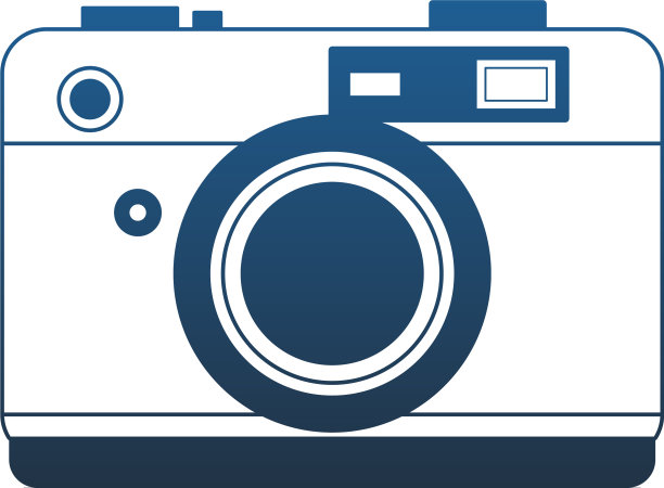 复古摄影相机蓝线图片下载