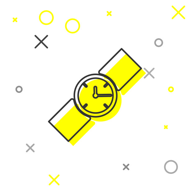 灰色腕表线图标孤立在白色上图片下载