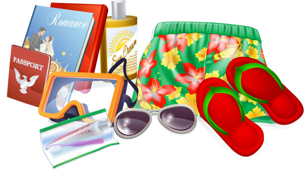 假期生活必需品图片下载