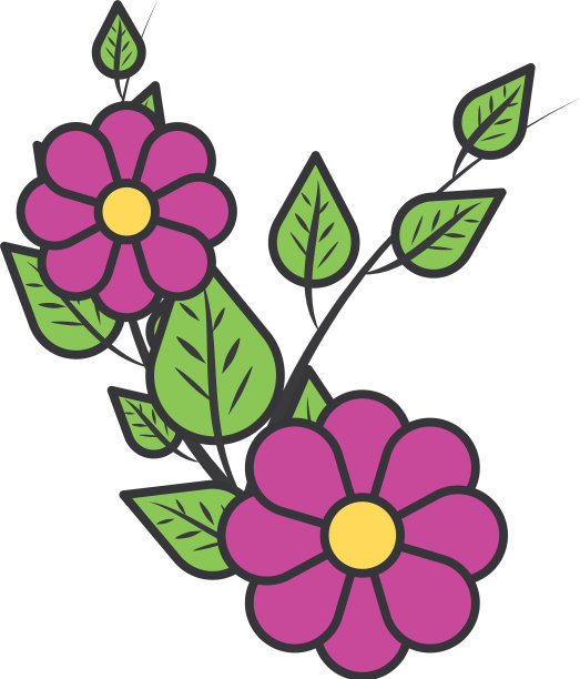 美丽的花朵自然在枝叶图片下载