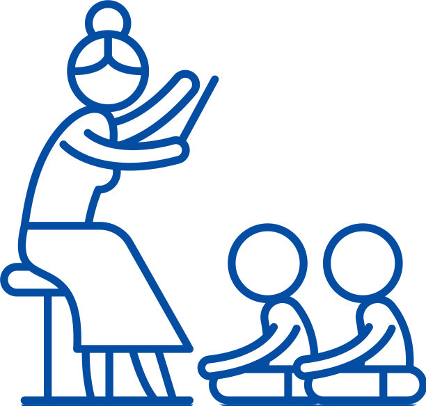 幼儿园阅读线图标概念阅读图片下载