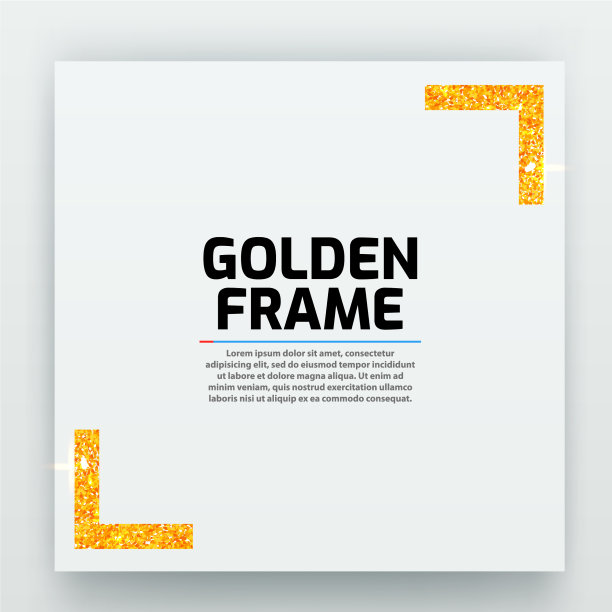 空白纸与现代金框架金属图片下载