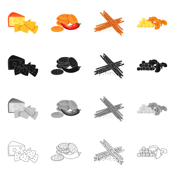 设计的味道和季节的图标图片下载