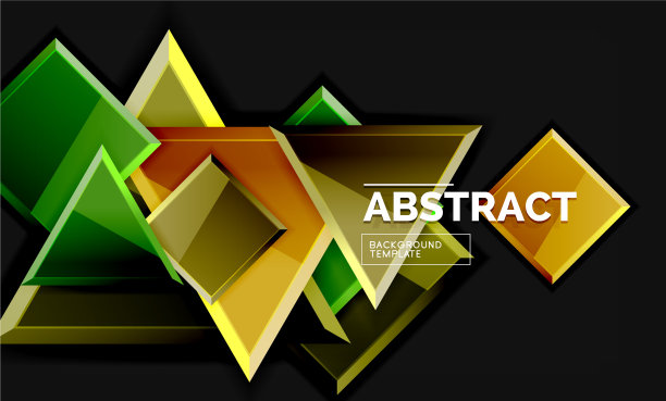 光滑的正方形和三角形几何背景图片下载