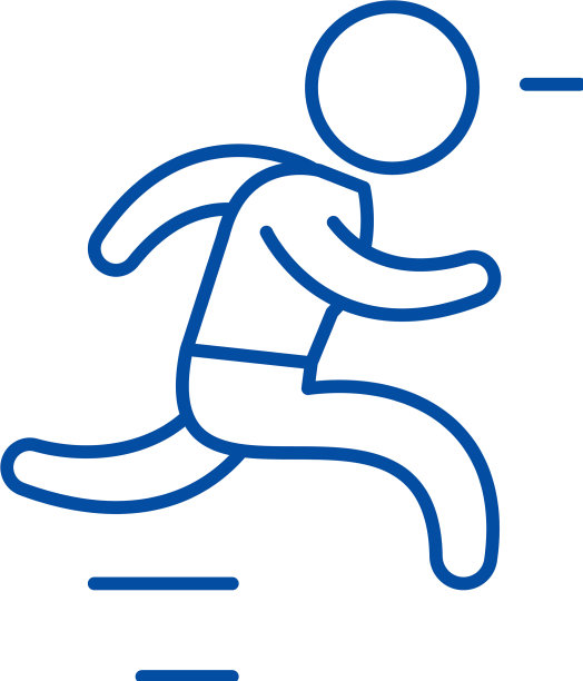 运行线图标概念运行平面符号图片下载