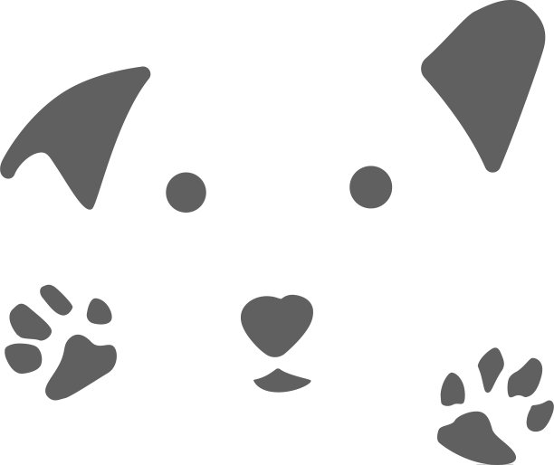 动物护理标志设计拥抱狗猫孤立图标图片下载