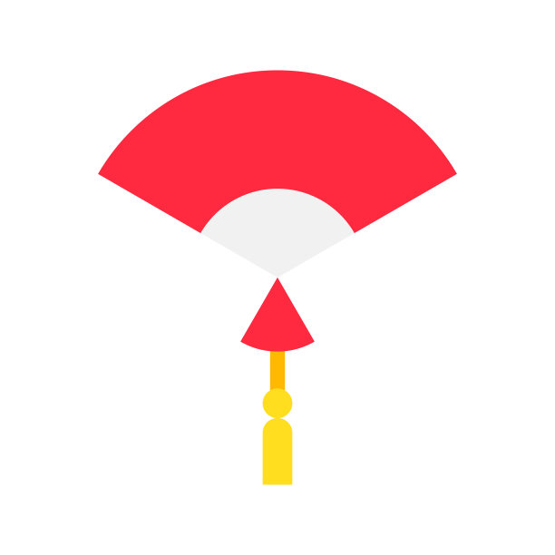 手扇中国农历新年平风格的图标图片下载