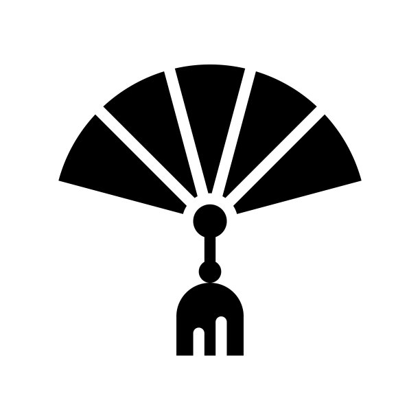 手扇中国农历新年线风格的图标图片下载