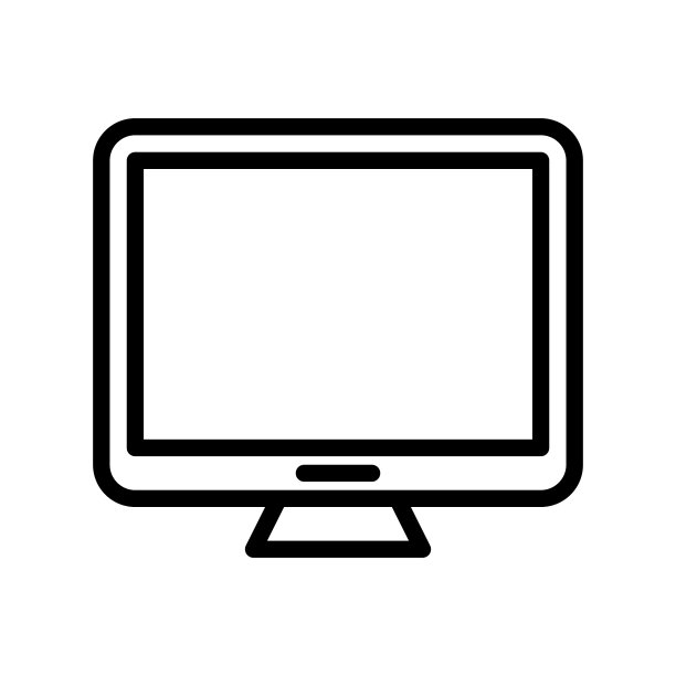 电脑显示器电子设备线性图标图片下载