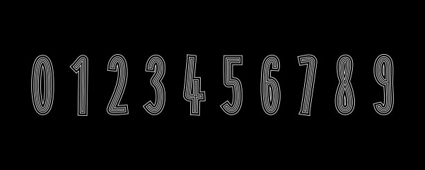 设置数字由平行线组成的数字图标图片下载