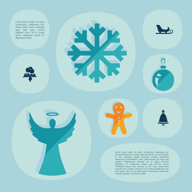 圣诞节平信息图表图片下载