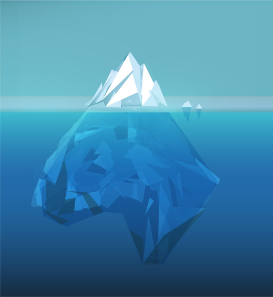 冰山多边形的海上冰山图片下载