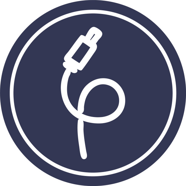 圆形电源插头图标图片下载