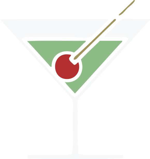 单色复古卡通花哨鸡尾酒图片下载