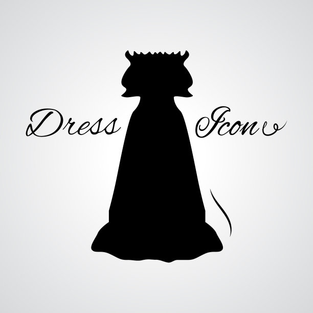 女装图标孤立或礼服符号图片下载