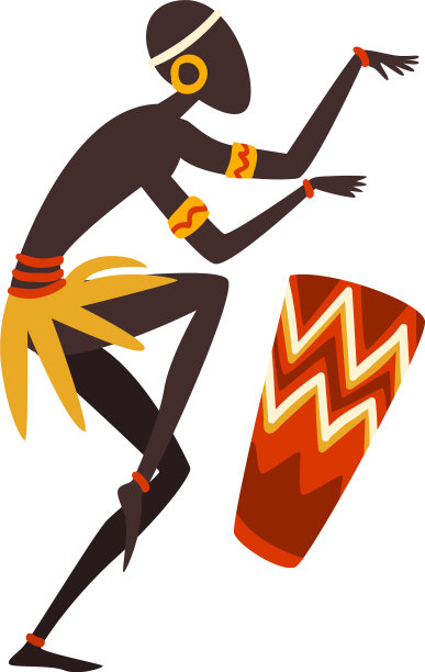 非洲人跳舞和打鼓土著居民图片下载