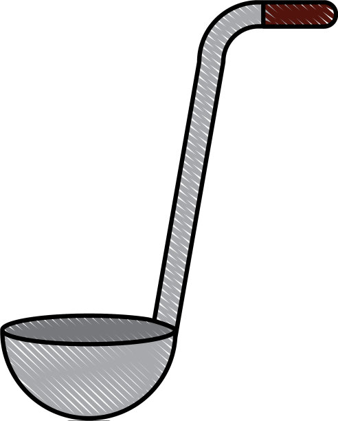 汤勺餐具孤立图标图片下载