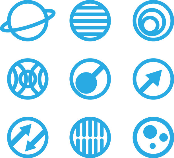 抽象的蓝色标志图片下载